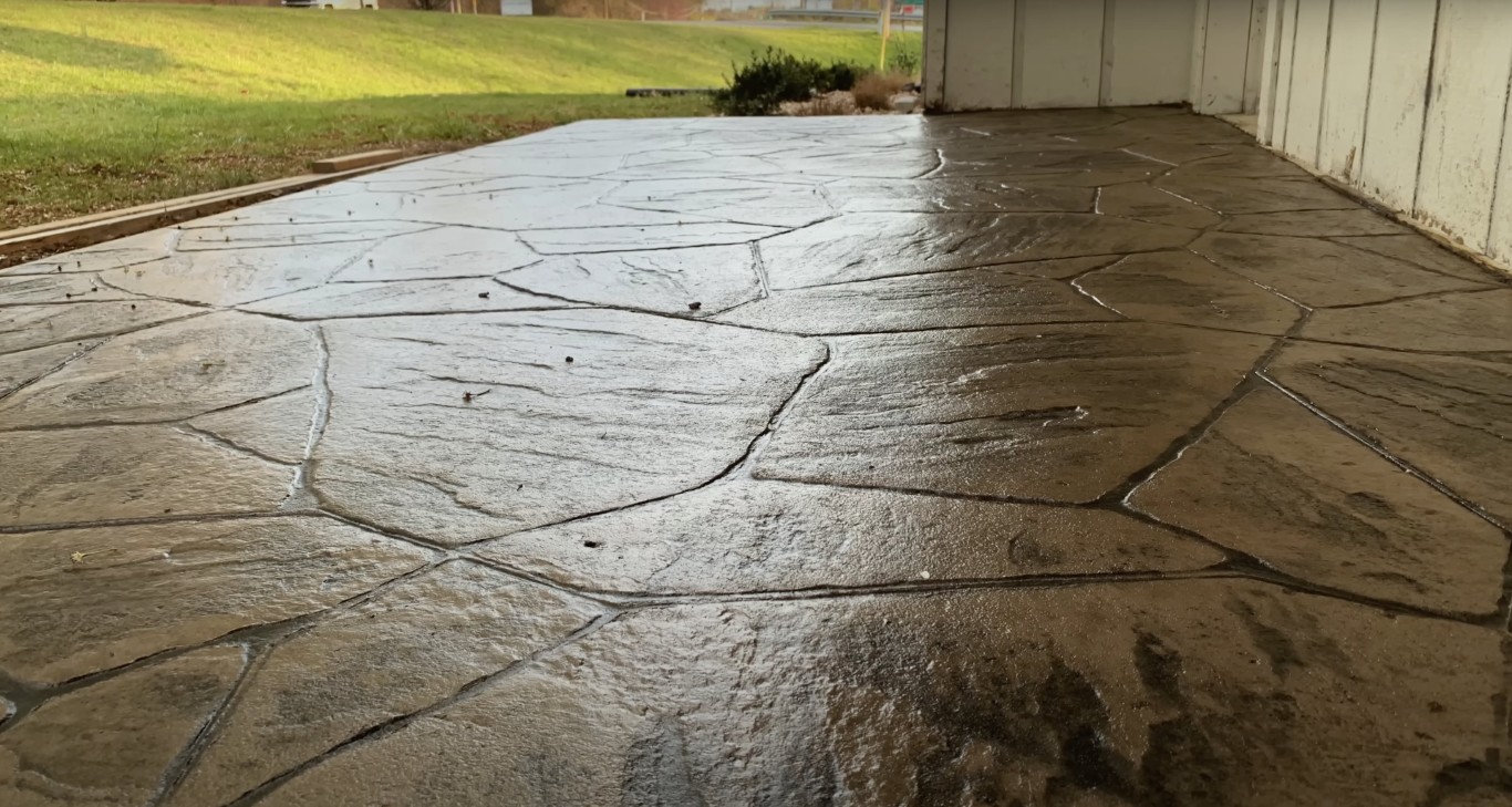 Stamped and decorative concrete installation in Winder, GA